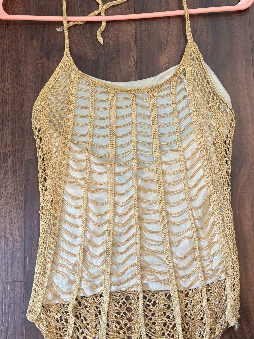 Petra Knit Halter Tie Top with Sequins